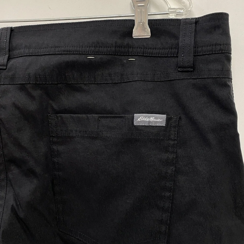 Eddie Bauer Black Fleece Lined Mens 40x31 Nylon Pants Hiking Outdoor Snow Travel